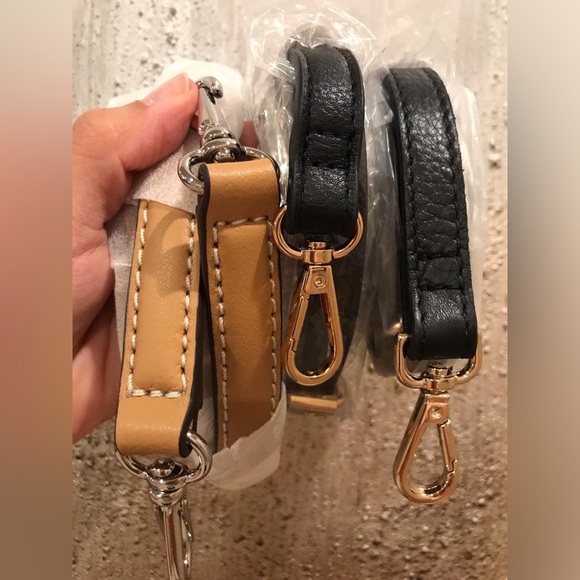 NWT Neutral Leather Bag Straps - Lot of 3 (Gold and Silver Hardware Clasps) - Picture 8 of 8